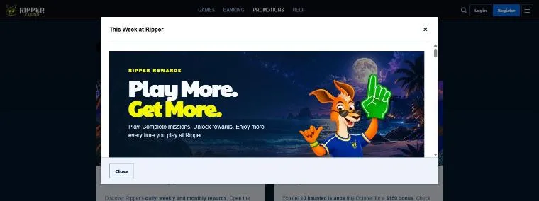 This Week at Ripper rewards hub with daily and weekly offers